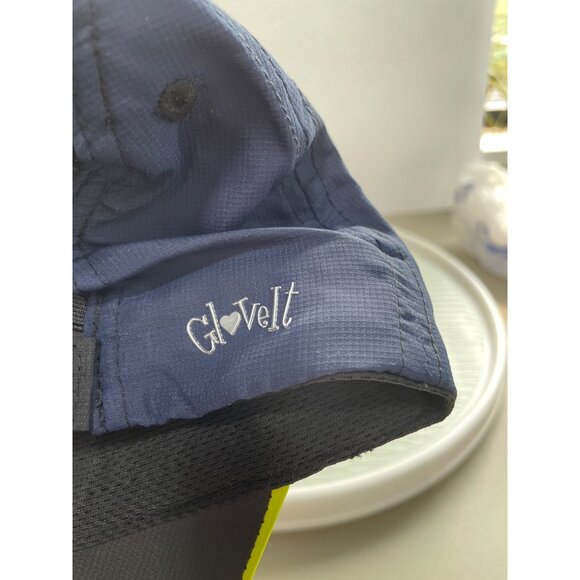 Glove It Augusta Cap Women OS Crisscross Strap Detail Lime Green Navy Blue NEW - Picture 6 of 6